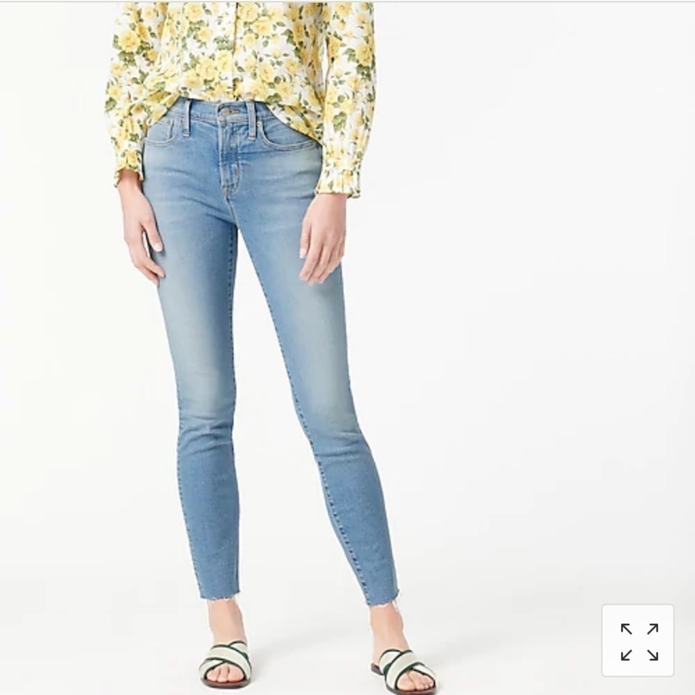 J Crew 9" highrise toothpick jean Hamdenwash AV696